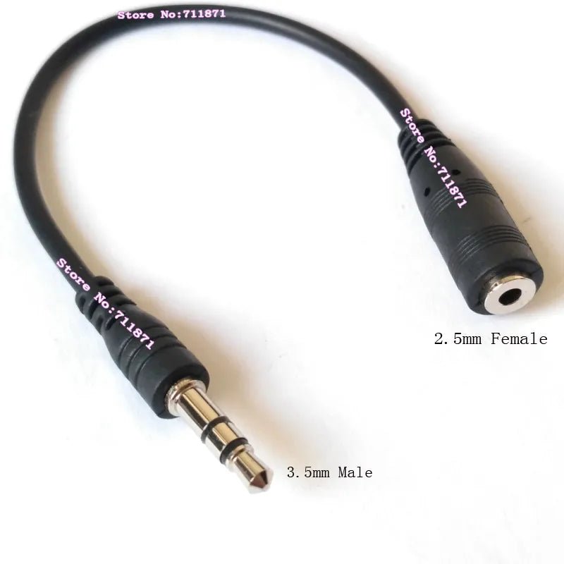 3 Section 3.5mm Male to 2.5mm Female Headset Tieline Stereo Connect Cable – 3.5mm Mobile Phone to 2.5mm Headset Adapter - ZAMAR AUDIO SOLUTIONS