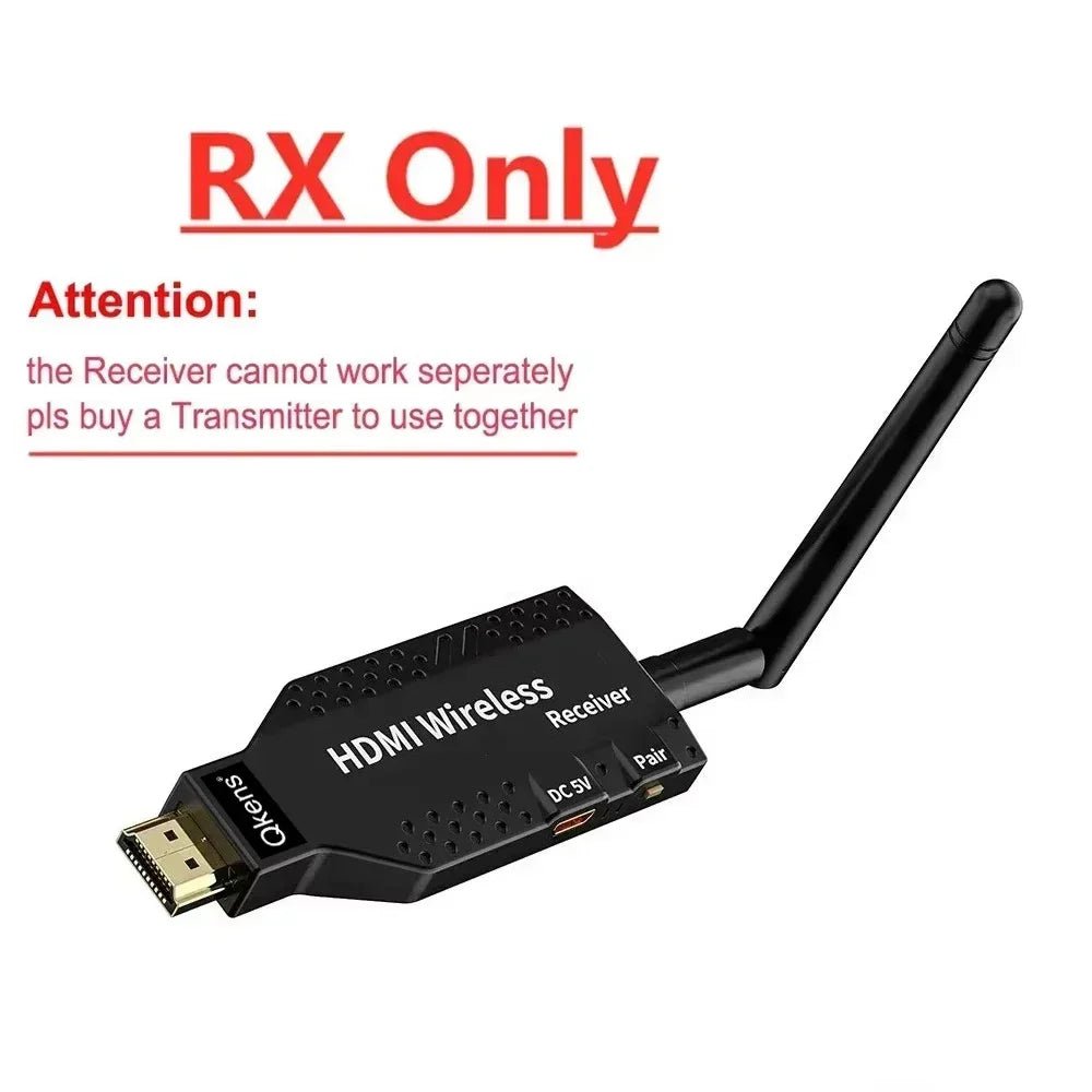 50M Wireless Transceiver Video Transmitter Receiver HDMI Extender – Screen Mirror Adapter for TV, Projector, PC, DVD - ZAMAR AUDIO SOLUTIONS