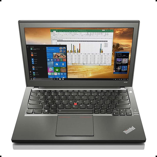 Lenovo ThinkPad X250 Notebook open on a desk, showcasing its 12.5-inch LED display and durable design.