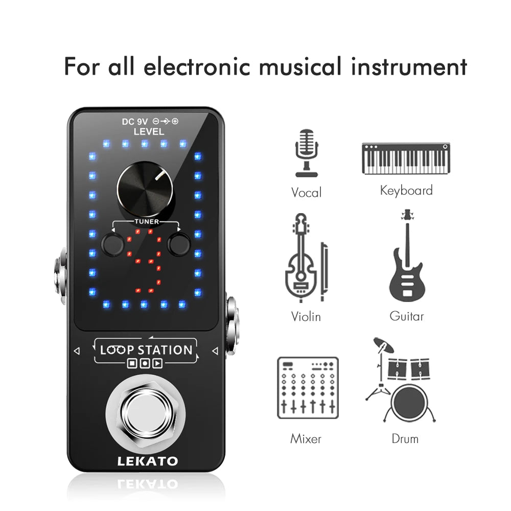 Lekato Guitar Looper Pedal – Loop Station for Electric Guitar with Kenya Delivery (15–25 Days)