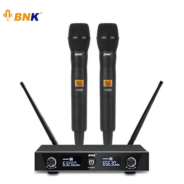BNK BK8200 Dual-Channel UHF Wireless Microphone System