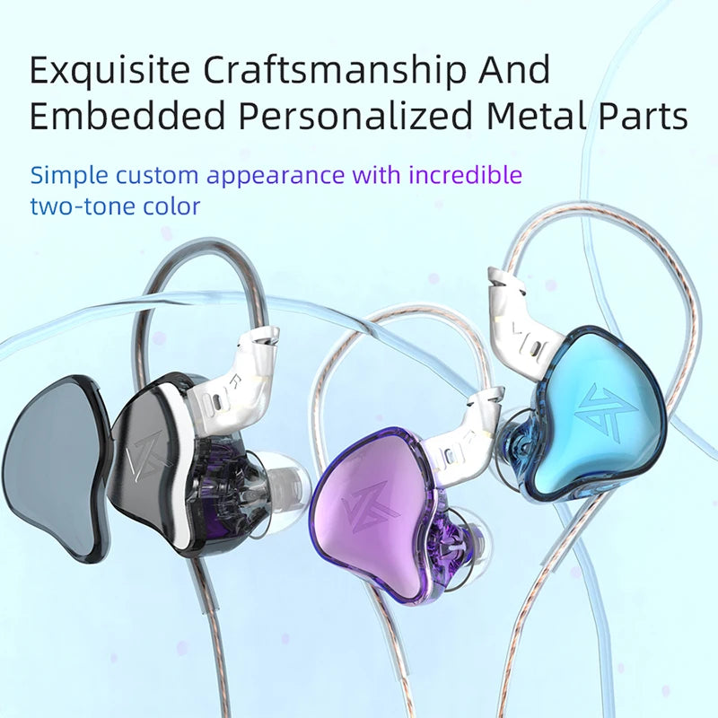 KZ EDC Wired Earphones — Hybrid‑Tuned 10 mm Dynamic In‑Ear Monitor