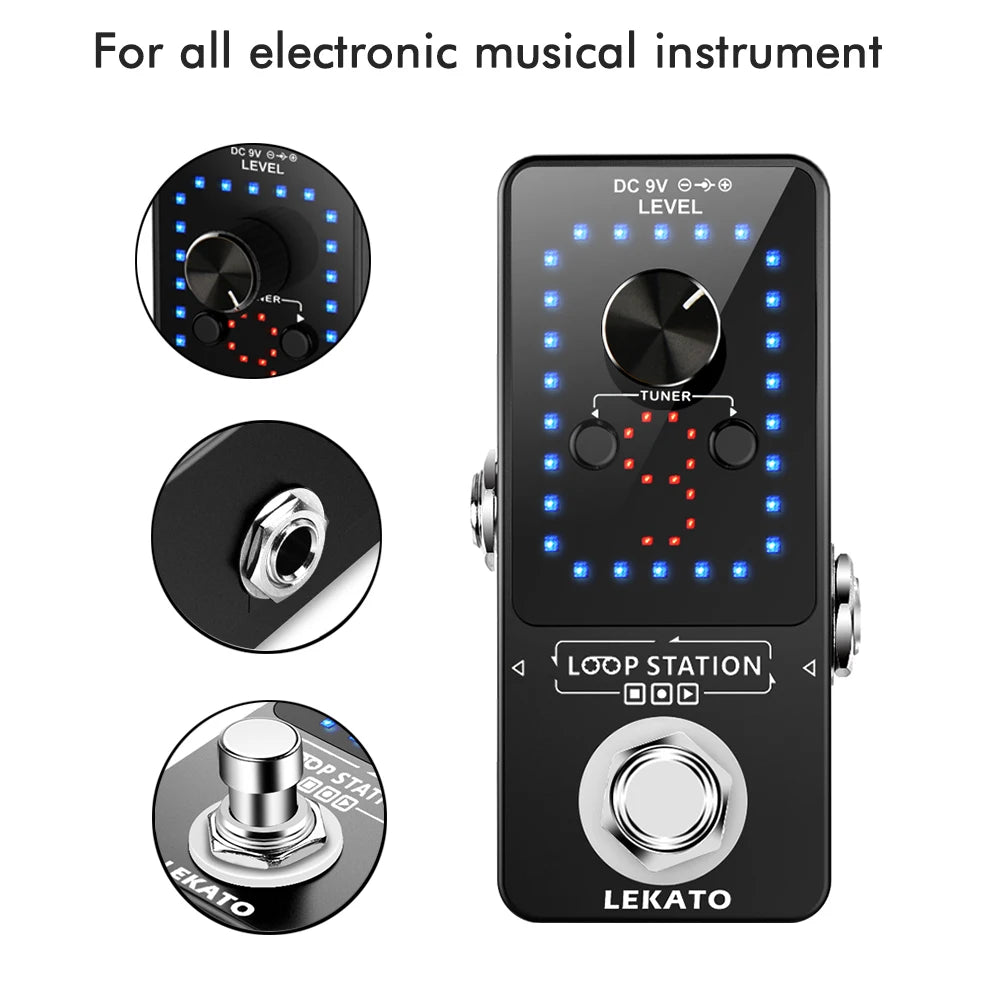 Lekato Guitar Looper Pedal – Loop Station for Electric Guitar with Kenya Delivery (15–25 Days)