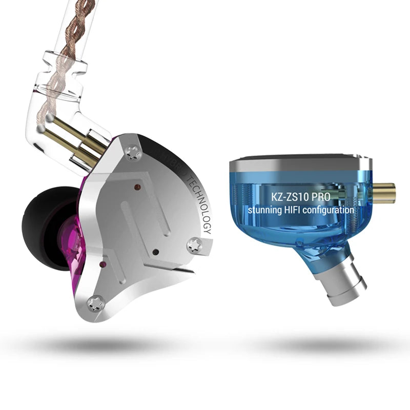 KZ ZS10 Pro In-Ear Monitors – 5 Driver Hybrid IEM Earphones in Kenya (15–25 Days Delivery)
