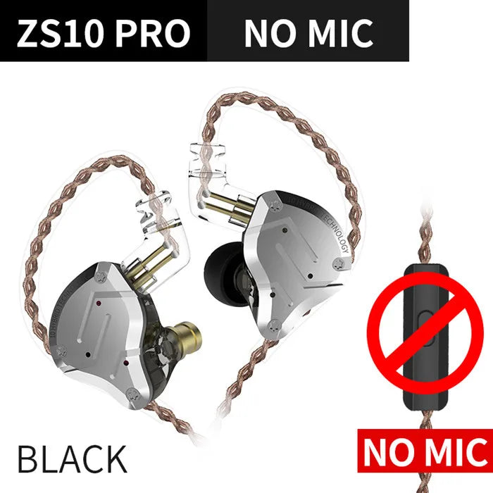 KZ ZS10 Pro In-Ear Monitors – 5 Driver Hybrid IEM Earphones in Kenya (15–25 Days Delivery)