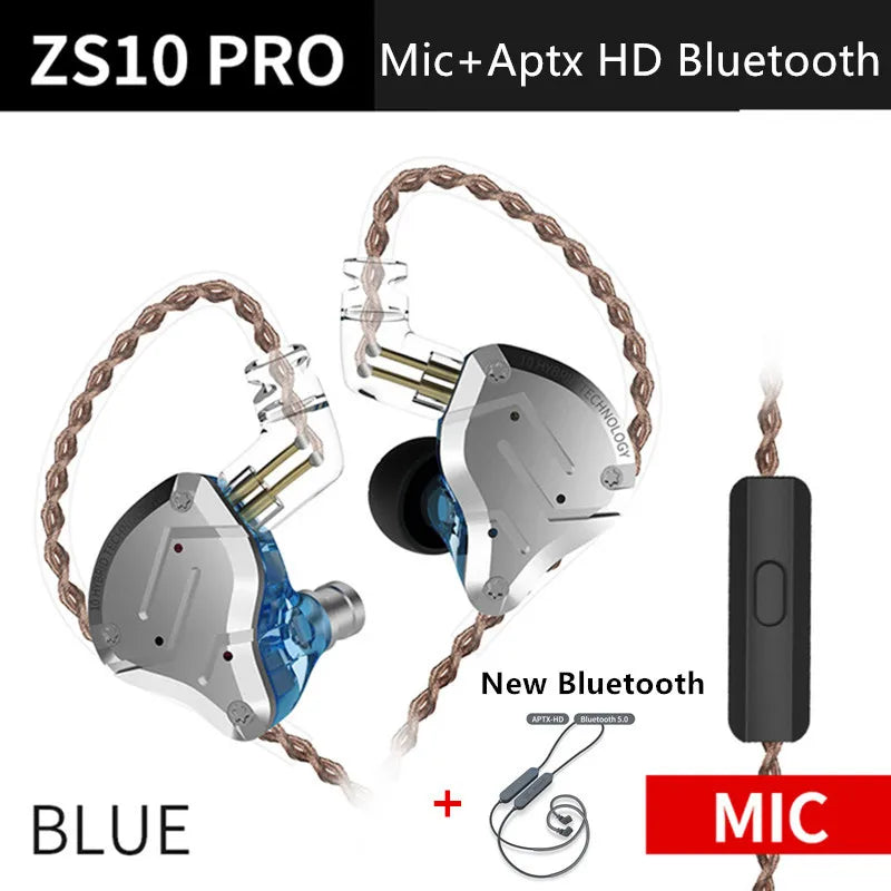 KZ ZS10 Pro In-Ear Monitors – 5 Driver Hybrid IEM Earphones in Kenya (15–25 Days Delivery)