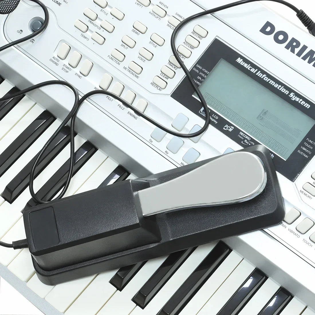 Piano Sustain Damper Pedal — Heavy‑Duty Keyboard Pedal with Polarity Switch