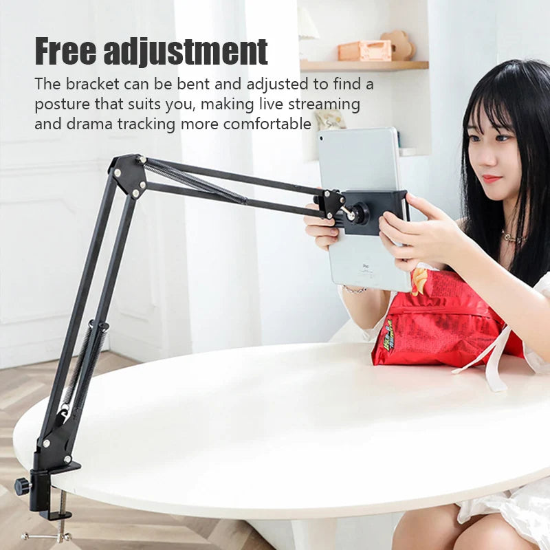 360 Degree Long-Arm Tablet and Phone Holder Stand