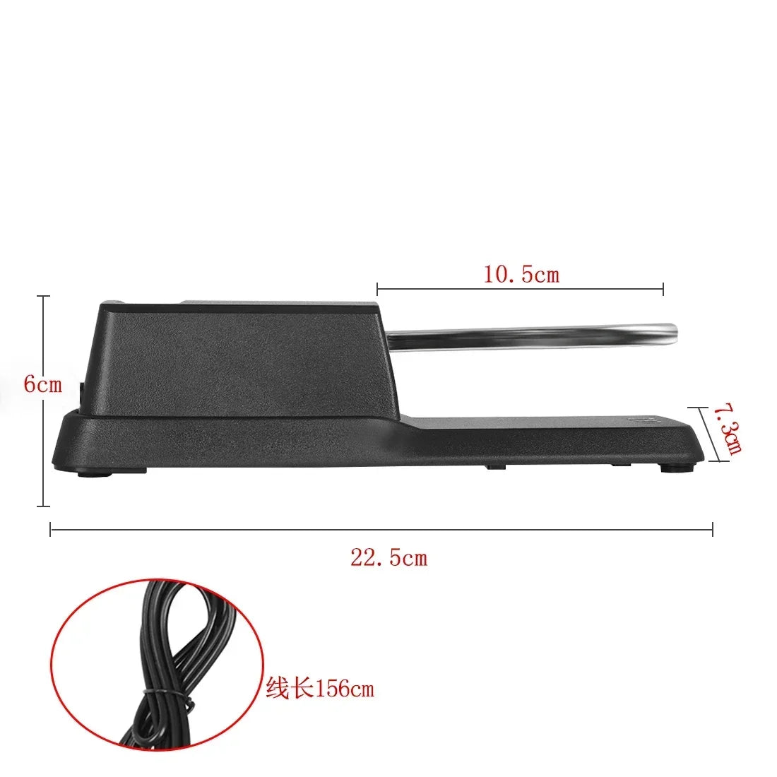 Piano Sustain Damper Pedal — Heavy‑Duty Keyboard Pedal with Polarity Switch