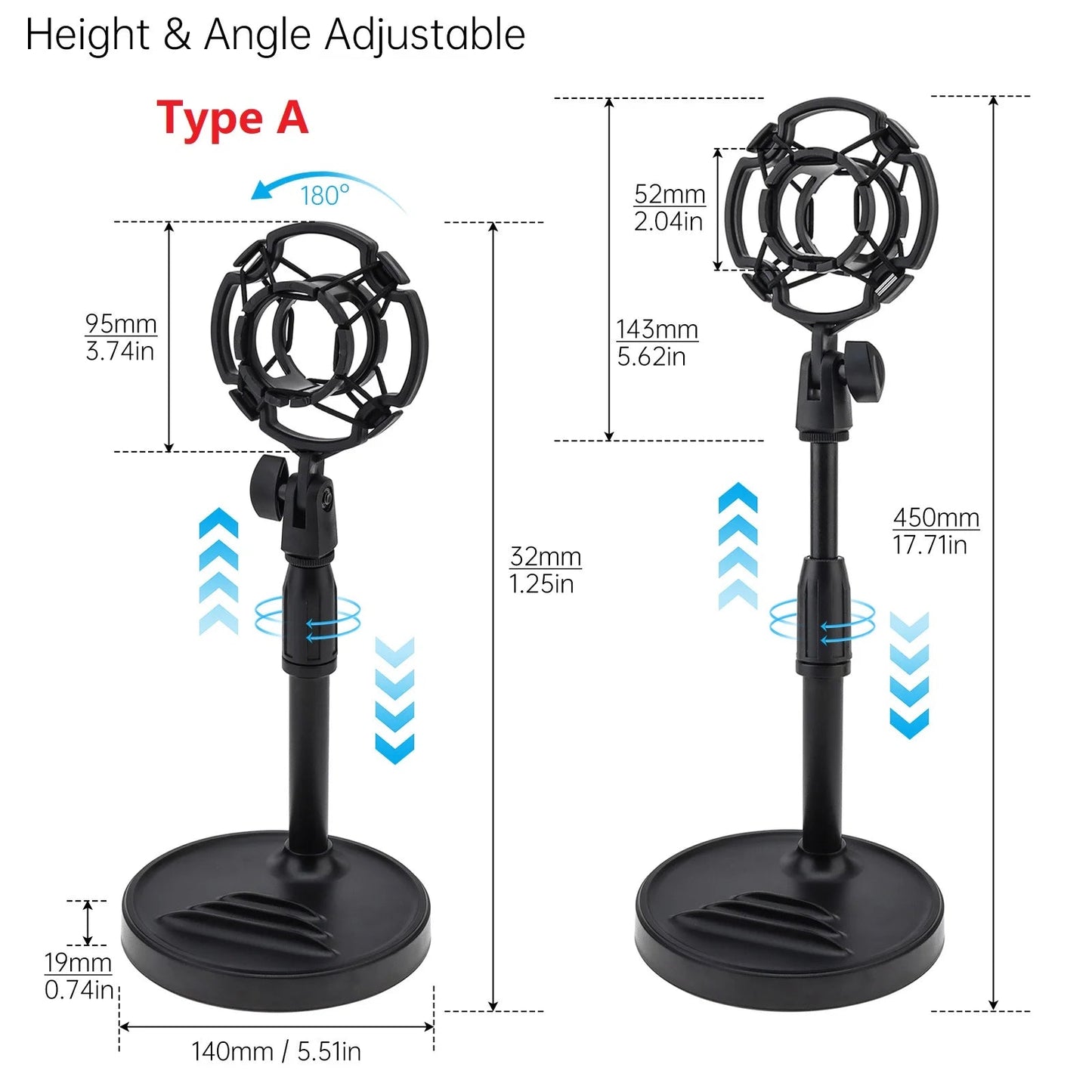 Adjustable Height Microphone Stand with Phone Holder – Weighted Base for Live Streaming, Recording, and Broadcasting - ZAMAR AUDIO SOLUTIONS