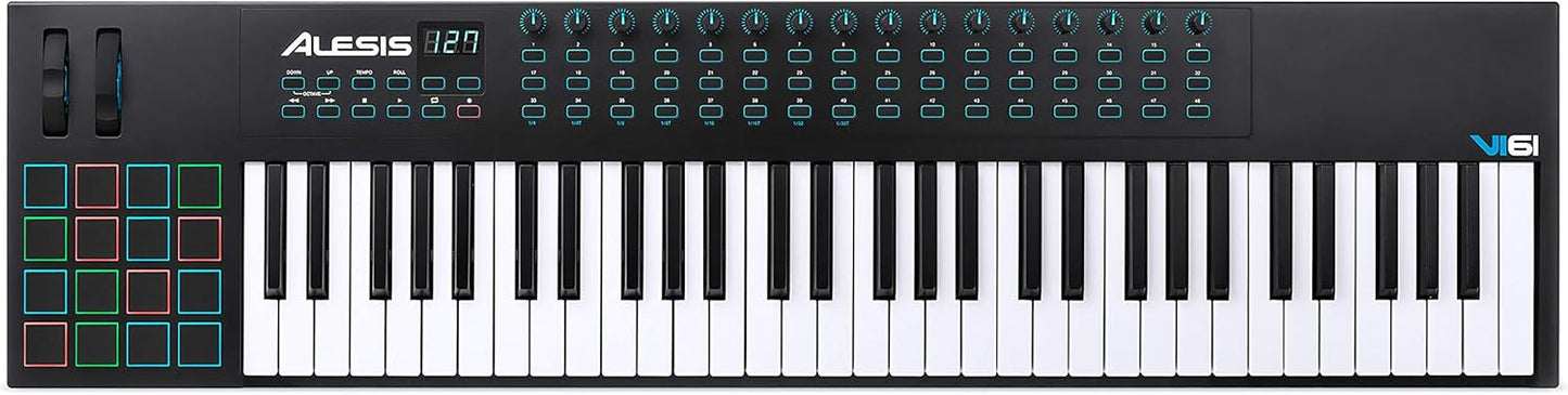 Alesis VI61 MIDI controller Kenya full unit overhead view showing complete control layout