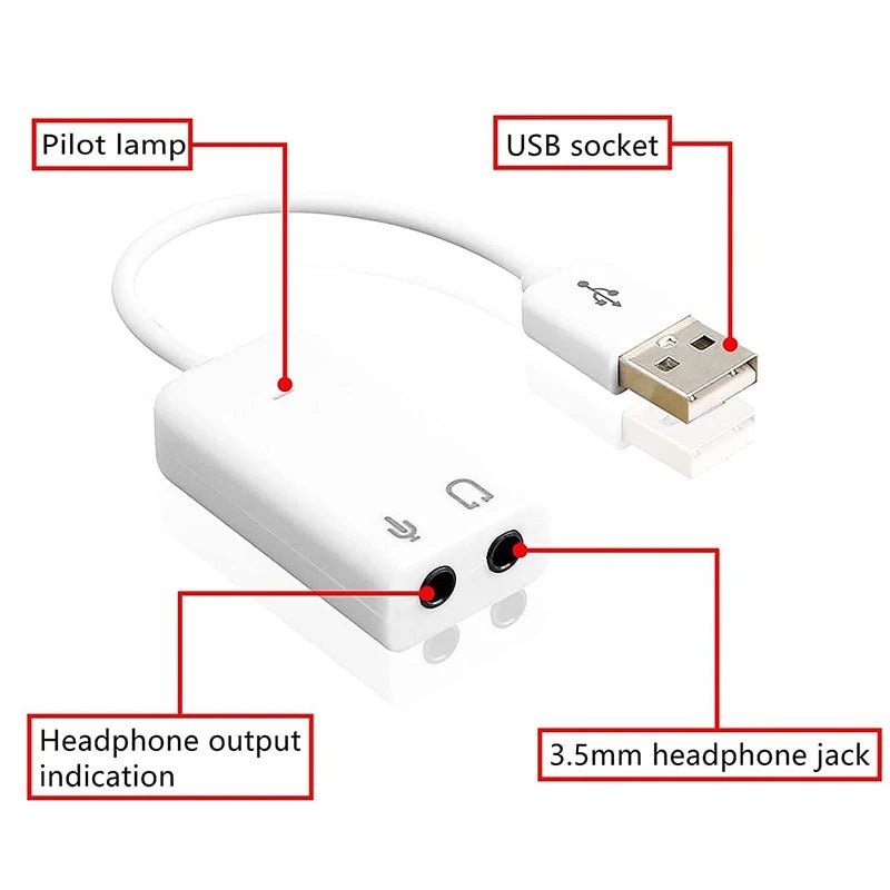 Ashiboogoole USB External Sound Card – 3.5mm Audio Adapter for PC, Mac, Linux & Laptops - ZAMAR AUDIO SOLUTIONS