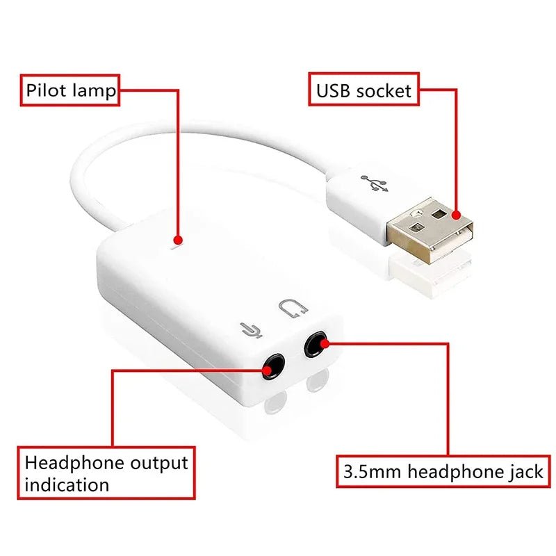 Ashiboogoole USB External Sound Card – 3.5mm Audio Adapter for PC, Mac, Linux & Laptops - ZAMAR AUDIO SOLUTIONS