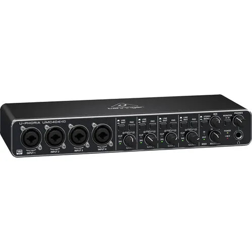 Behringer UMC404HD 4x4 Desktop USB Audio Interface Sound Card – Electric Guitar Live Recording, External Sound Card - ZAMAR AUDIO SOLUTIONS