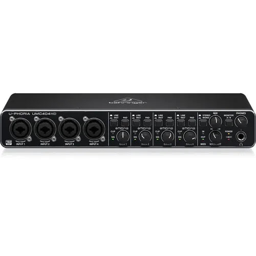 Behringer UMC404HD 4x4 Desktop USB Audio Interface Sound Card – Electric Guitar Live Recording, External Sound Card - ZAMAR AUDIO SOLUTIONS