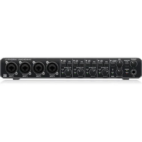 Behringer UMC404HD 4x4 Desktop USB Audio Interface Sound Card – Electric Guitar Live Recording, External Sound Card - ZAMAR AUDIO SOLUTIONS