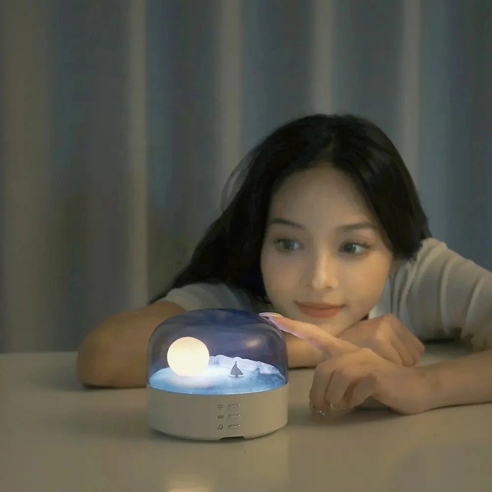 C38 New Moon Wireless Bluetooth Speaker – Atmosphere LED Night Light, Bedroom Decoration, Stereo Sound, Portable - ZAMAR AUDIO SOLUTIONS