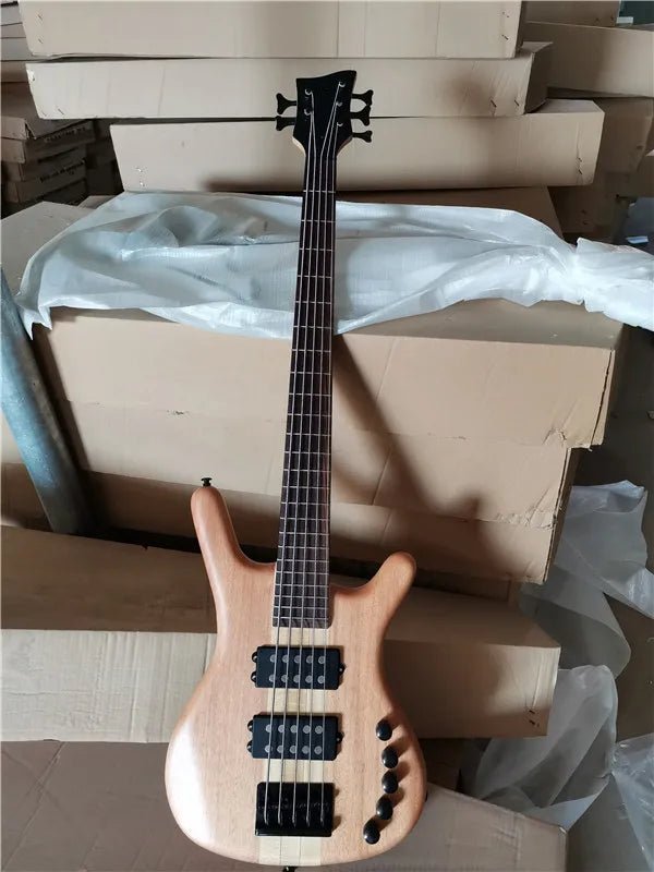 Customizable Firehawk 5 String Bass Guitar, Black Hardware, Rosewood Fingerboard