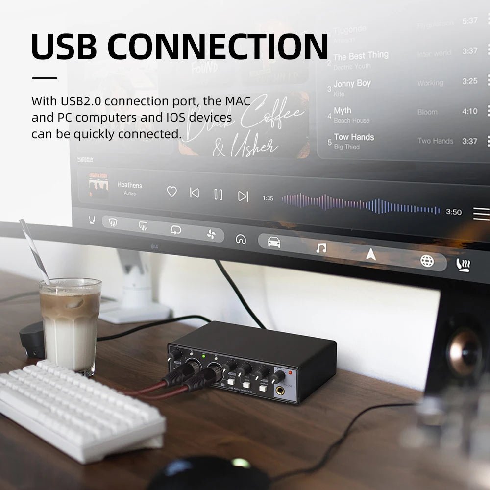 Debra MD22 Audio Interface Sound Card – 24 - bit/192kHz AD Converter, Electric Guitar Live Recording - ZAMAR AUDIO SOLUTIONS