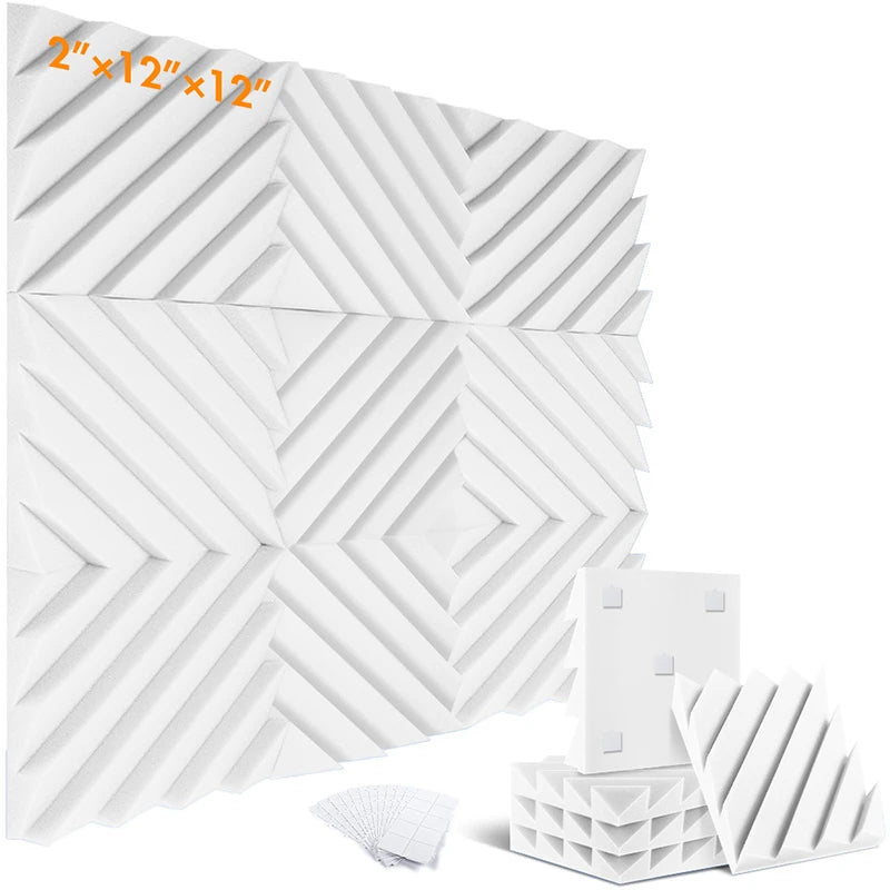 Door Insulation 12 Pack – Soundproofing Noise Cancelling Foam Wall Panels, Studio Acoustic Absorbing Material, Home Decoration - ZAMAR AUDIO SOLUTIONS
