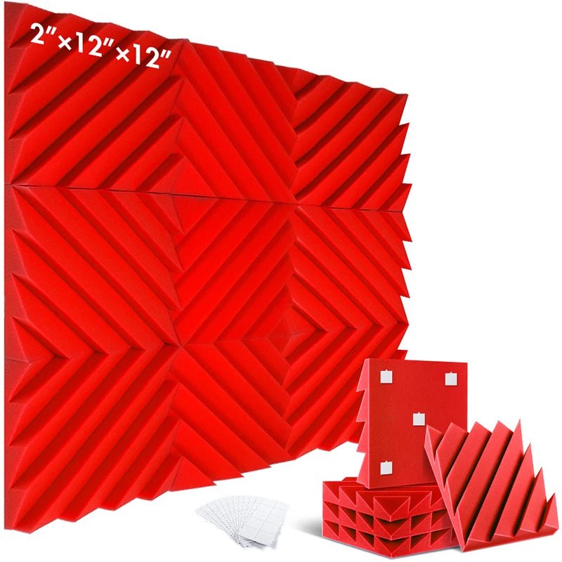Door Insulation 12 Pack – Soundproofing Noise Cancelling Foam Wall Panels, Studio Acoustic Absorbing Material, Home Decoration - ZAMAR AUDIO SOLUTIONS