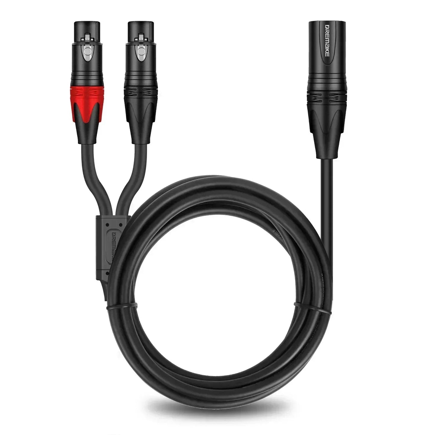 DREMAKE Balanced XLR Mic Y Splitter Audio Cable – 2 Female to 1 Male XLR Plug, Mic Adapter Cable for Professional Audio Setups - ZAMAR AUDIO SOLUTIONS