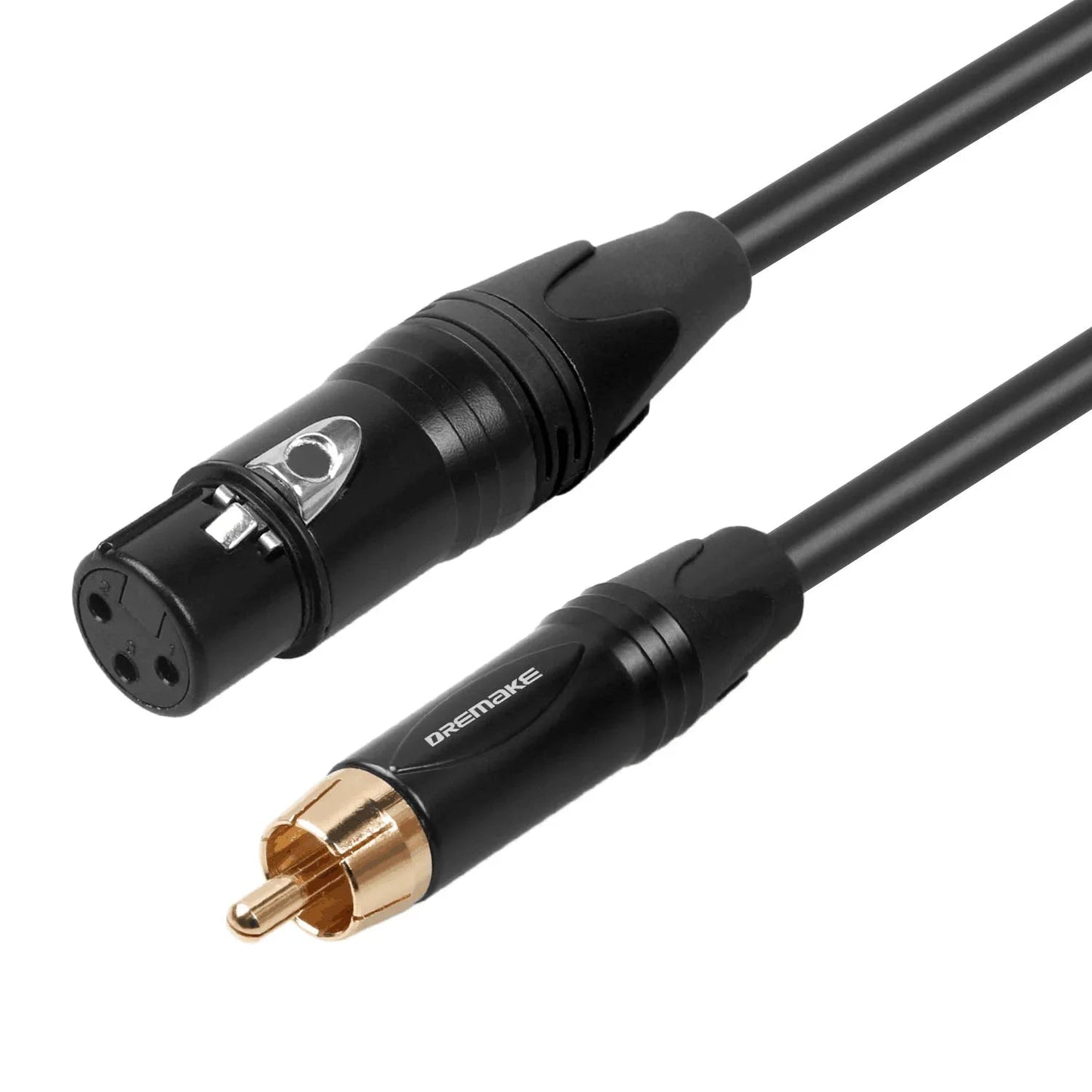 DREMAKE Unbalanced RCA to XLR Audio Interconnect Cable – XLR 3 - Pin Male to RCA Male Speaker Cable for AV Receiver to Amplifier - ZAMAR AUDIO SOLUTIONS