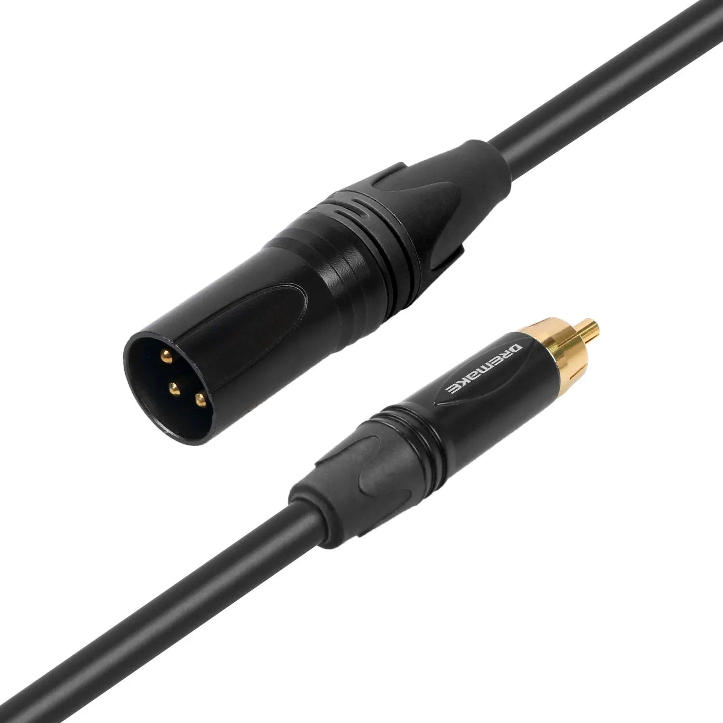 DREMAKE Unbalanced RCA to XLR Audio Interconnect Cable – XLR 3 - Pin Male to RCA Male Speaker Cable for AV Receiver to Amplifier - ZAMAR AUDIO SOLUTIONS
