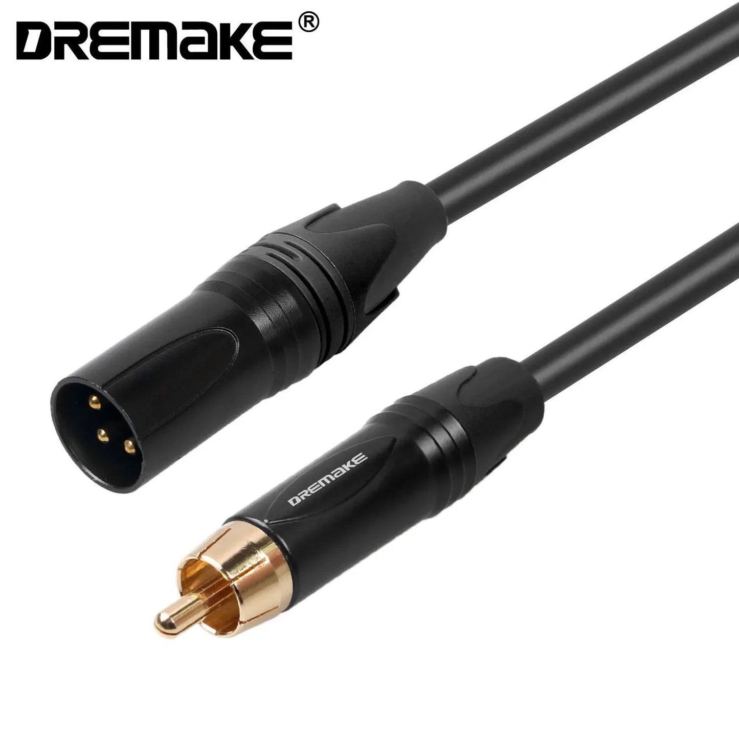 DREMAKE Unbalanced RCA to XLR Audio Interconnect Cable – XLR 3 - Pin Male to RCA Male Speaker Cable for AV Receiver to Amplifier - ZAMAR AUDIO SOLUTIONS