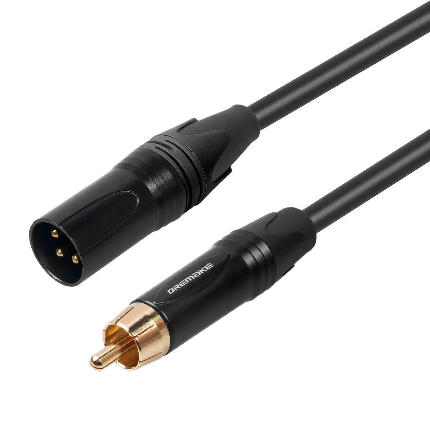 DREMAKE Unbalanced RCA to XLR Audio Interconnect Cable – XLR 3 - Pin Male to RCA Male Speaker Cable for AV Receiver to Amplifier - ZAMAR AUDIO SOLUTIONS