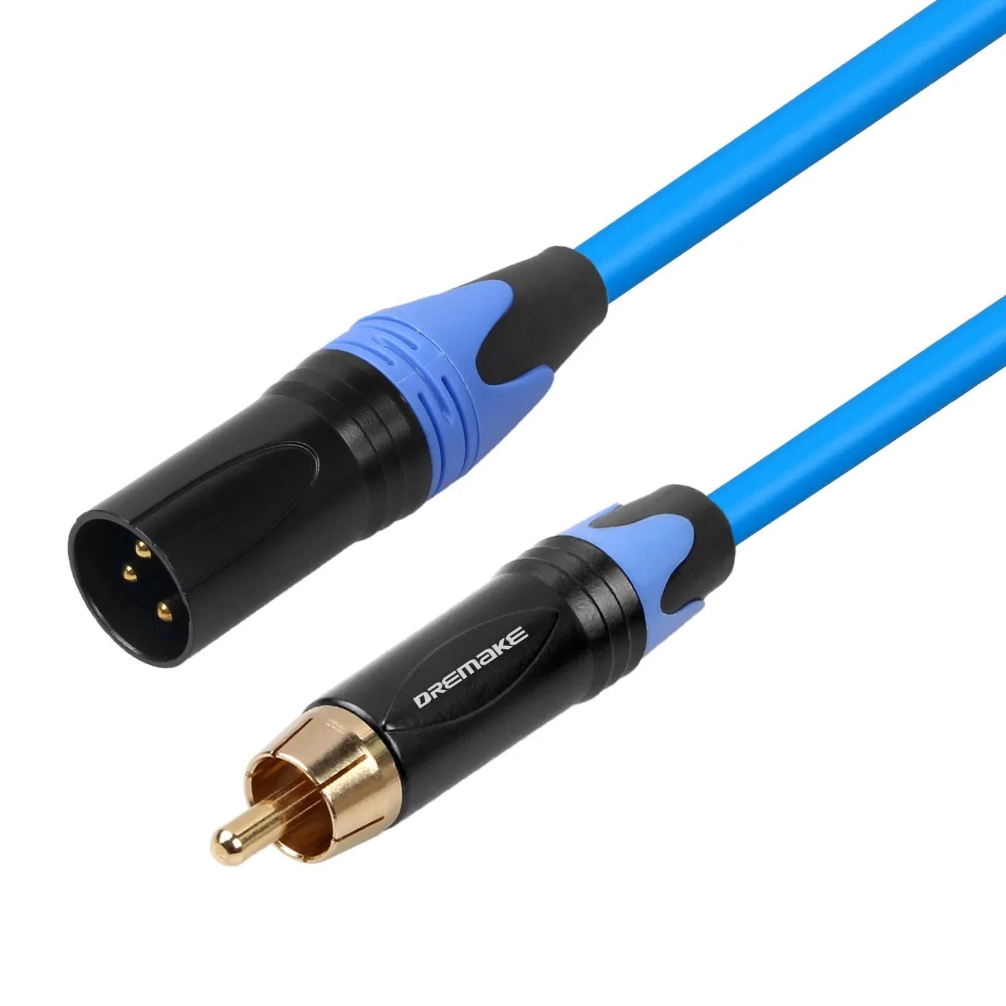 DREMAKE Unbalanced RCA to XLR Audio Interconnect Cable – XLR 3 - Pin Male to RCA Male Speaker Cable for AV Receiver to Amplifier - ZAMAR AUDIO SOLUTIONS