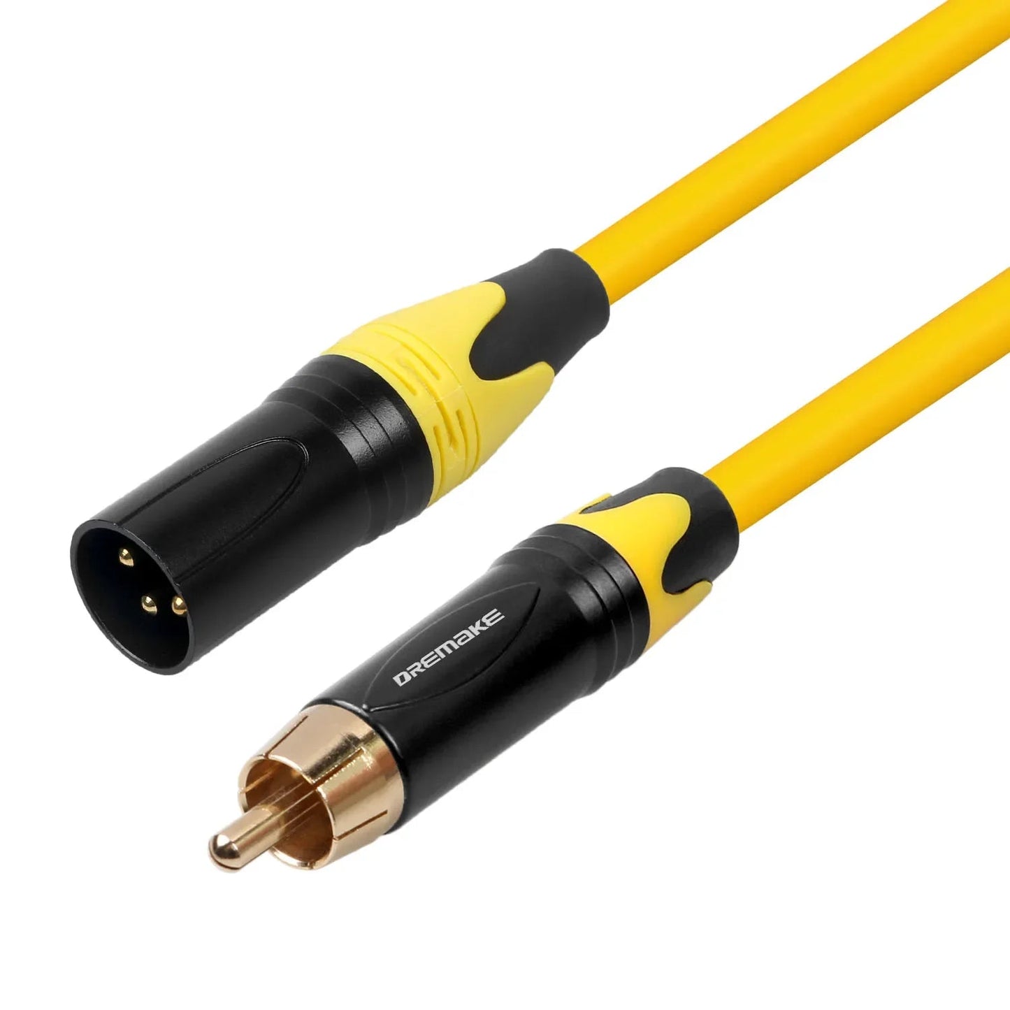 DREMAKE Unbalanced RCA to XLR Audio Interconnect Cable – XLR 3 - Pin Male to RCA Male Speaker Cable for AV Receiver to Amplifier - ZAMAR AUDIO SOLUTIONS