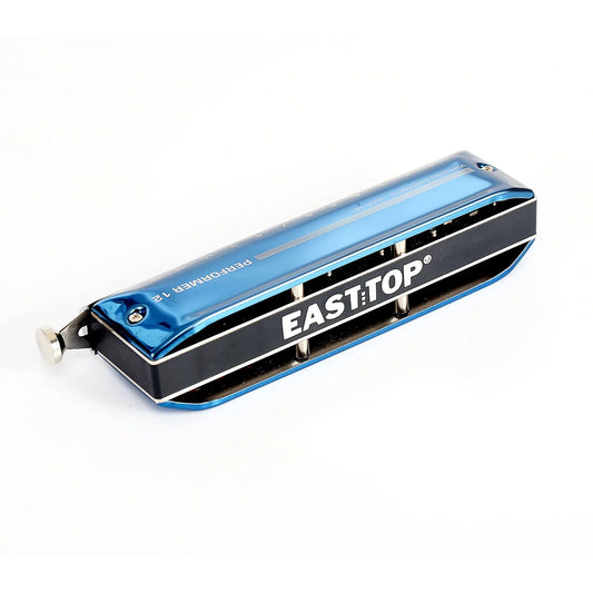 Easttop 12 Hole 48 Tone Chromatic Harmonica – Blue Plastic Grid, Professional and Beginner Students' Choice - ZAMAR AUDIO SOLUTIONS