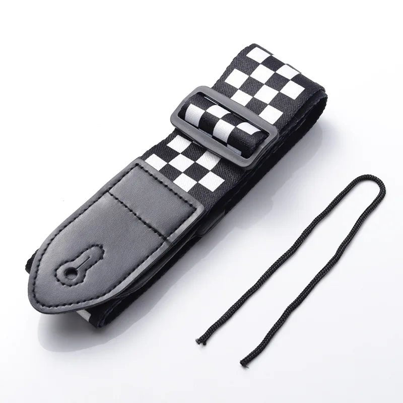 Fashion Retro Ethnic Style Guitar Strap – Adjustable Leather Strap for Folk Guitar, Electric Guitar, Bass, Ukulele - ZAMAR AUDIO SOLUTIONS
