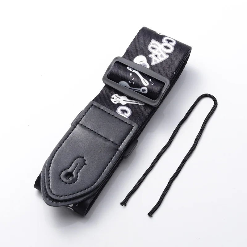 Fashion Retro Ethnic Style Guitar Strap – Adjustable Leather Strap for Folk Guitar, Electric Guitar, Bass, Ukulele - ZAMAR AUDIO SOLUTIONS