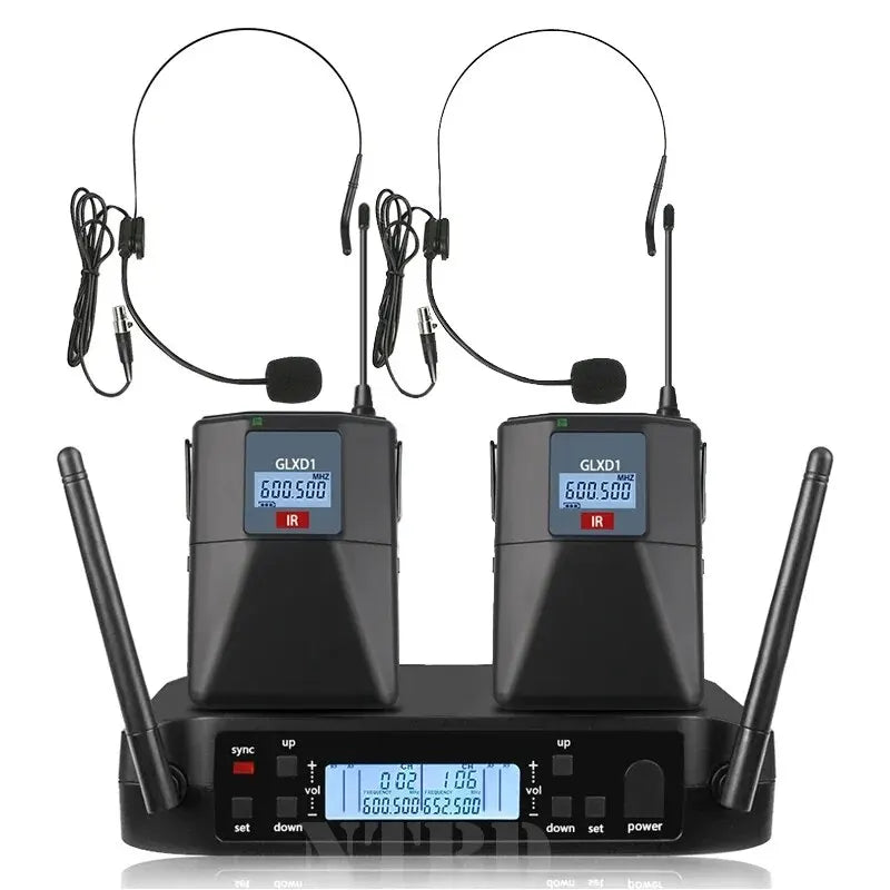 G - MARK GLXD4 Wireless Lavalier Microphone – UHF Professional Clip Mic & Headset with Adjustable Frequency (150M Range) - ZAMAR AUDIO SOLUTIONS