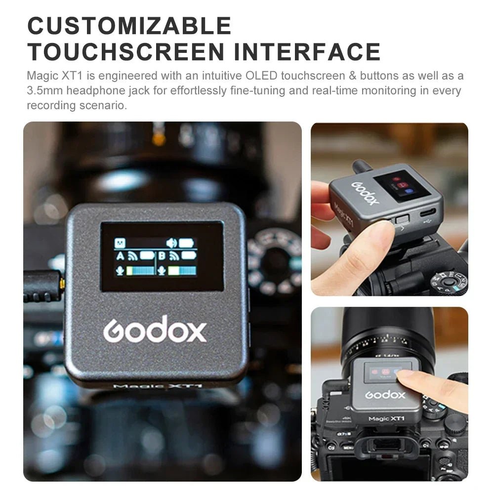 Godox Magic XT1 2.4GHz Wireless Lavalier Microphone Receiver Transmitter – With Charging Case, For Cameras, Interviews, Livestreams - ZAMAR AUDIO SOLUTIONS