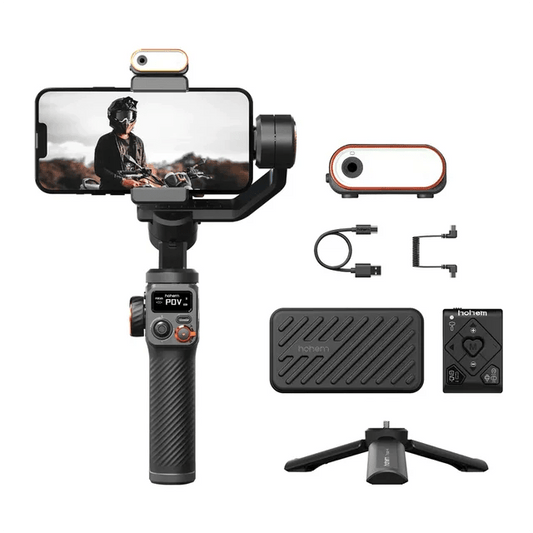 Hohem iSteady M6 Handheld Gimbal Stabilizer – Selfie Tripod for Smartphone, AI Magnetic Fill Light, Full Color Video Lights - ZAMAR AUDIO SOLUTIONS