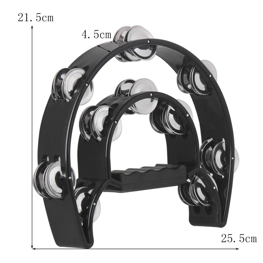 IRIN J30 Double Row Cymbals Tambourine – Multicolor Percussion Instrument for KTV Party, Hand Jingle Bell Rattle, Educational Toys Gifts - ZAMAR AUDIO SOLUTIONS
