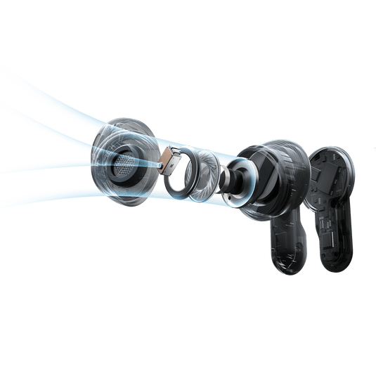 JBL Tour Pro 3 Kenya earbuds close-up showing 10mm driver housing and IPX5 design