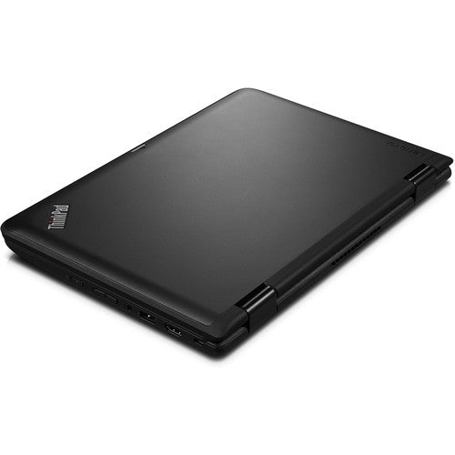Lenovo ThinkPad Yoga 11E Kenya closed lid top view showing ThinkPad branding and reinforced black chassis