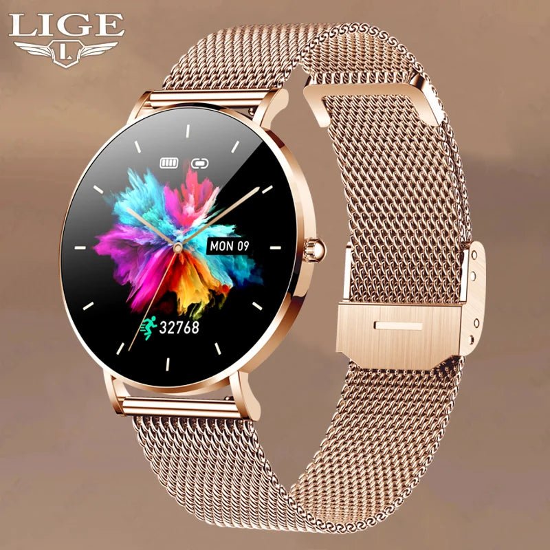 LIGE Smart Watch – Android OS, AMOLED Display, Fitness Tracker, Heart Rate Monitor, and Call & Message Reminders – Perfect for Men and Women - ZAMAR AUDIO SOLUTIONS