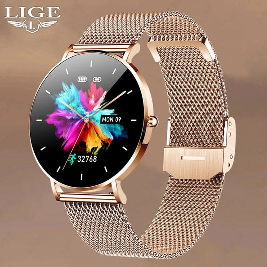 LIGE Smart Watch – Android OS, AMOLED Display, Fitness Tracker, Heart Rate Monitor, and Call & Message Reminders – Perfect for Men and Women - ZAMAR AUDIO SOLUTIONS