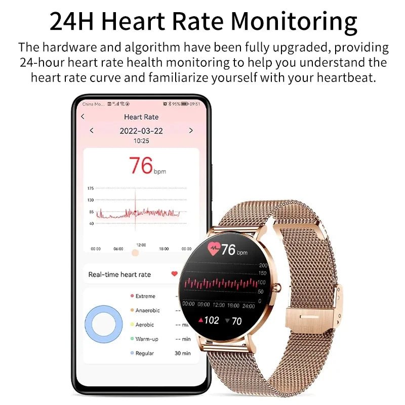 LIGE Smart Watch – Android OS, AMOLED Display, Fitness Tracker, Heart Rate Monitor, and Call & Message Reminders – Perfect for Men and Women - ZAMAR AUDIO SOLUTIONS