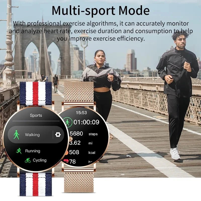 LIGE Smart Watch – Android OS, AMOLED Display, Fitness Tracker, Heart Rate Monitor, and Call & Message Reminders – Perfect for Men and Women - ZAMAR AUDIO SOLUTIONS