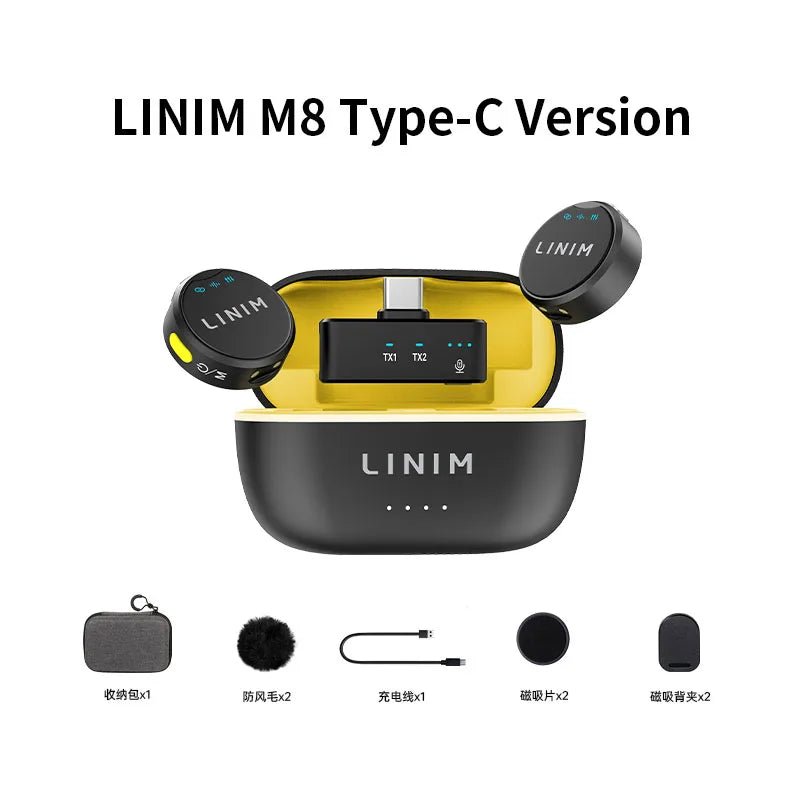 LINIM M8 Wireless Lavalier Microphone – 2.4GHz Mini Lapel Mic with Noise Cancellation, 23H Battery Life, and Instant Pairing - ZAMAR AUDIO SOLUTIONS