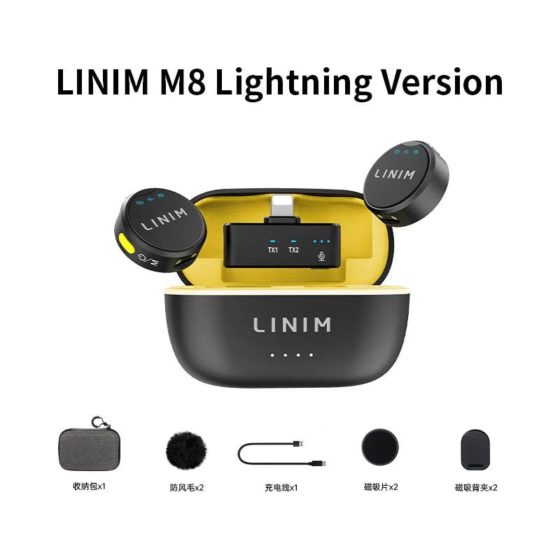 LINIM M8 Wireless Lavalier Microphone – 2.4GHz Mini Lapel Mic with Noise Cancellation, 23H Battery Life, and Instant Pairing - ZAMAR AUDIO SOLUTIONS