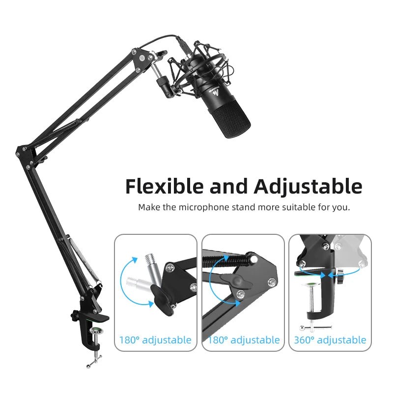 MAONO AU - B01 Microphone Suspension Boom Arm – Professional Scissor Arm Stand for Podcast, Streaming, and YouTube - ZAMAR AUDIO SOLUTIONS