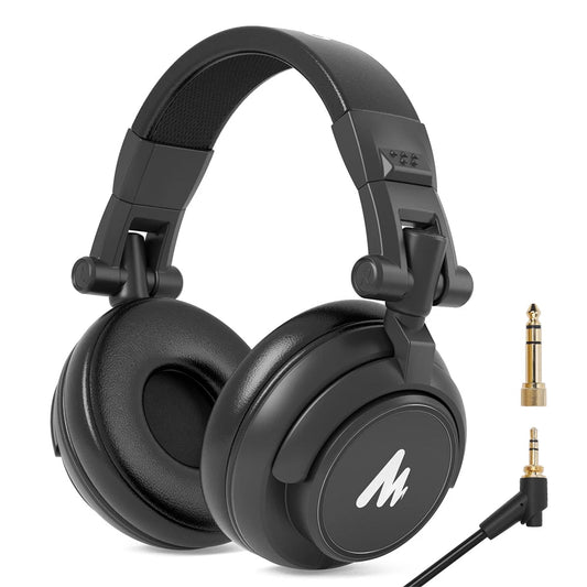 Maono MH601 Professional Studio Monitor Headphones – 50mm Driver, Detachable Plug & Cable for DJ, Studio, Sound Card - ZAMAR AUDIO SOLUTIONS