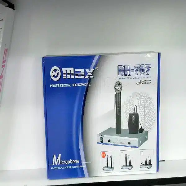 Max DH-767 wireless microphone handheld, headset and lapel mics with LCD receiver, Nairobi